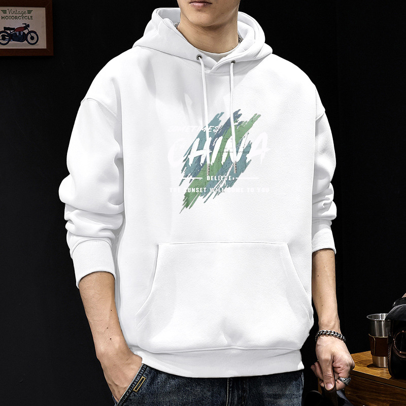 420g estilo japonés guapo chaqueta impresa con capuzas primavera y otoño suelta chaqueta de pareja de estudiantes