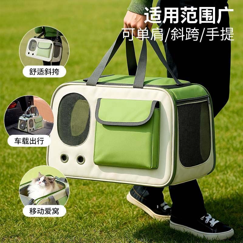 Large-Capacity Ventilated Cat Backpack, Portable Cat Bag for Outdoor Use, Hand-Held and Cross-Body, Extra-Large Pet Travel Bag Wholesale