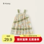 印花儿童夏款无袖裙子
