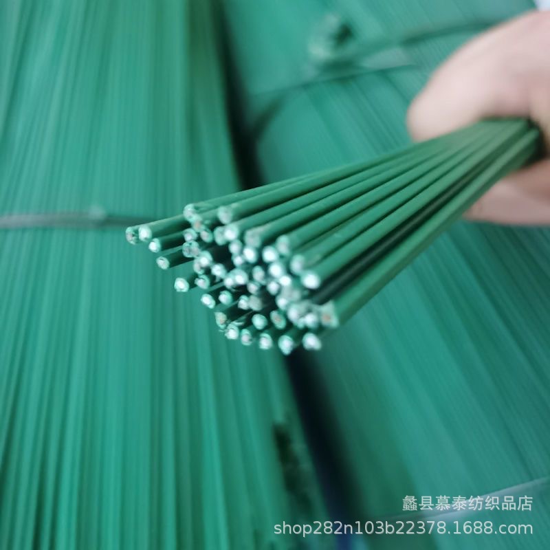 Fábrica directa a mano DIY flor varilla no. 2 diámetro de la flor rosa ramo palo verde fino hierro alambre malla floral con ramas de flores