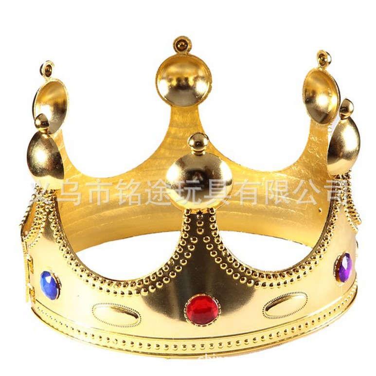 Espectáculo para adultos de Halloween, traje de vestir, sombrero de rey, terciopelo dorado, capa mágica, corona, varita, varita