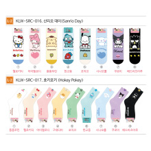 跨境代发秋中筒女棉袜可爱卡通动漫彩kikiyasocks韩国袜子