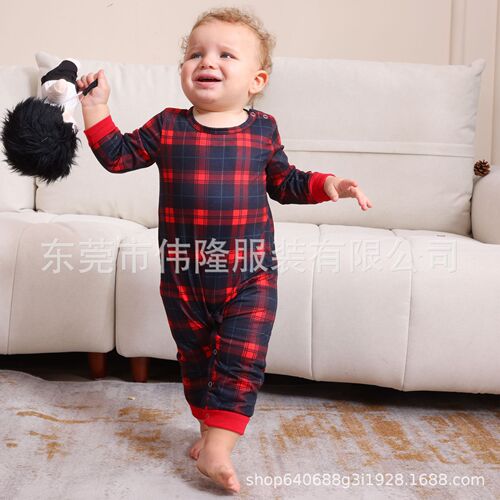 Autumn and Winter Boys' and Girls' Clothing Sets, Long-sleeved and Long-pants, New Christmas Family Outfits