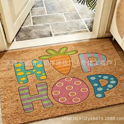 Avtomobil döşəmə paspasları — Holiday decorative doormat, new foreign trade - zx-holiday-egg-3-4060halloween-decorative-wire-ring