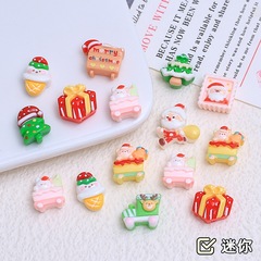 ミニクリスマスギフトボックス漫画手作り diy ジュエリーアクセサリークリーム接着剤樹脂小物アクセサリーマニキュア材料パッケージ