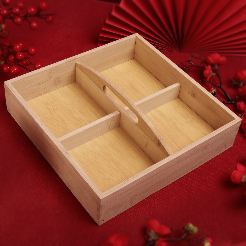 Suministros de boda al por mayor, casamiento de bambú precoz, caja de bebés, decoraciones de prensado de boda, caja de frutas secas de Si Gong Ge