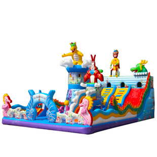 Inflatable Castle Outdoor Large Children's Square Stall Inflatable Trampoline Outdoor Playground Amusement Equipment Manufacturer