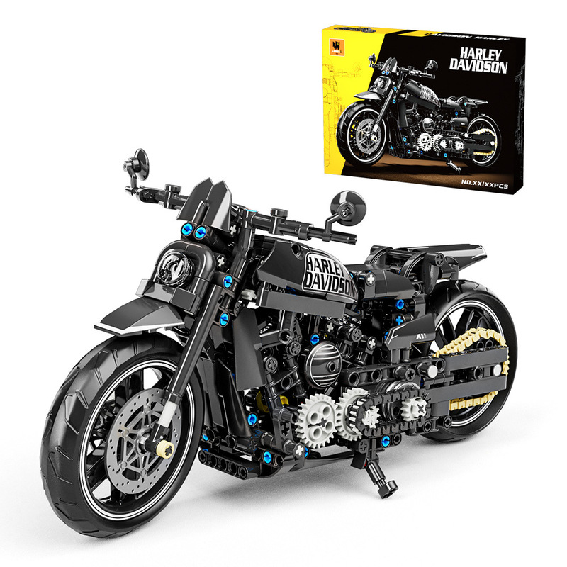 Thunder Cat New Product H1127-30 Technology Motorcycle Ha LEI Mechanical Building Blocks Assembled Toy Boy Motorcycle Model
