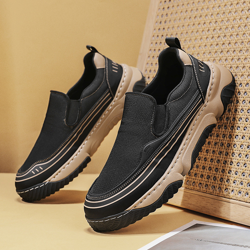 Transfronterizo 2025 nuevo verano casual cuatro estaciones nuevo estilo malla transpirable de un pie moda zapatos de moda comercio exterior masculino al por mayor