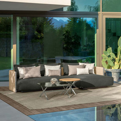 戶外沙發組合別墅花園藤椅室外露台陽台北歐風樣板房藤編庭院家具