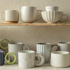 复古陶瓷马克杯日式水杯早餐杯高颜值果汁杯微瑕疵餐具咖啡杯批发