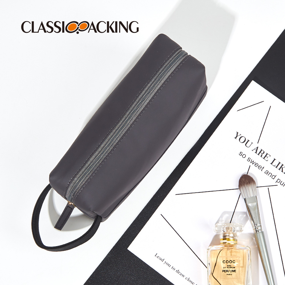 Bolso cosmético moderno y simple para hombres y mujeres bolso de lavado portátil impermeable material de PU bolso de almacenamiento de belleza de viaje de negocios