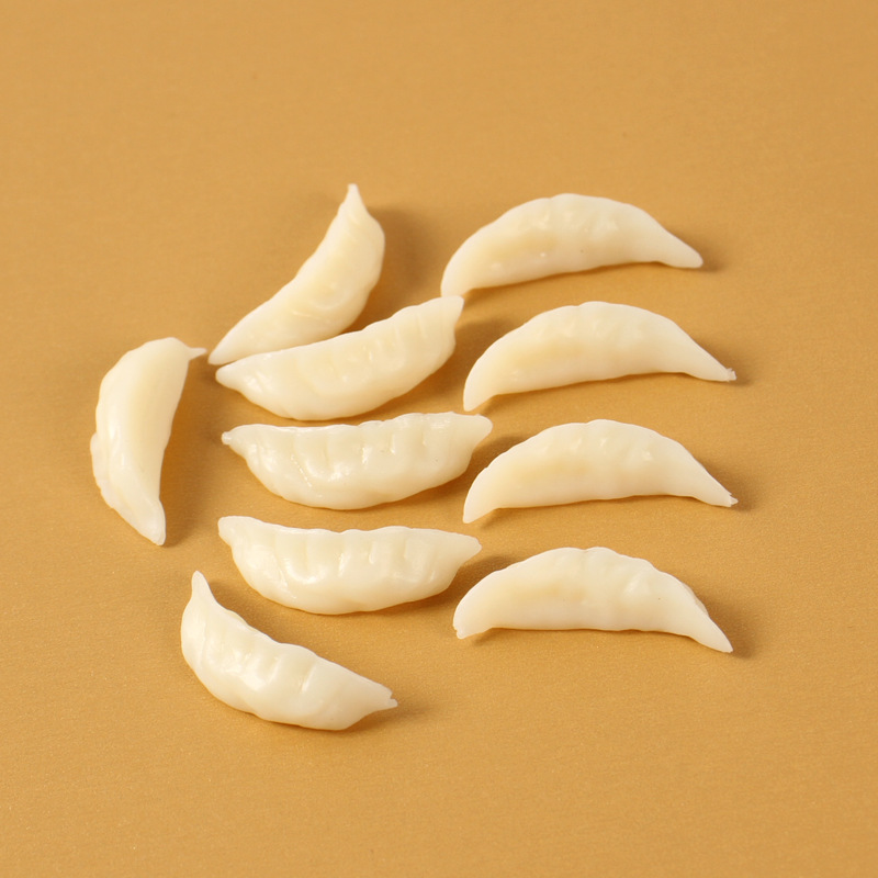 2.5cm仿真食物迷你饺子模型DIY仿真食玩饺子配件微缩场景造景道具