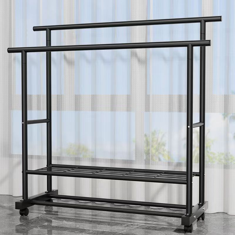 No ocupa espacio y ahorra espacio para el hogar interior piso vertical percha de ropa balcón barra de secado percha de ropa simple y doble varilla
