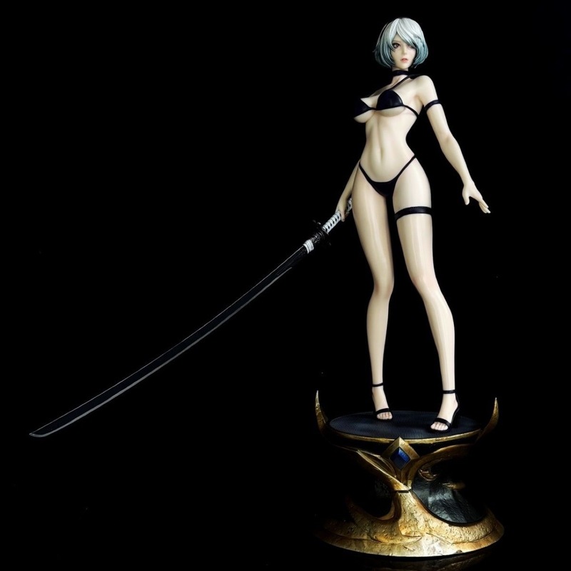 泳装镜镜子 美少女动漫潮玩周边超大GK手办模型摆件礼品雕像限|undefined