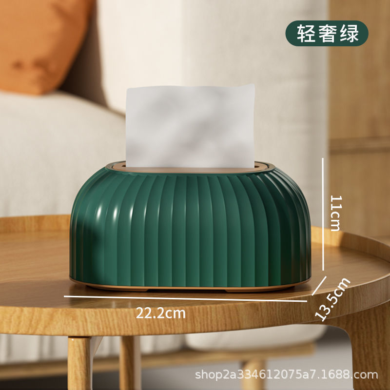 Caja de Pañuelos para Coche de Tejido de Lujo, con Luz Decorativa para Sala de Estar e Higiene