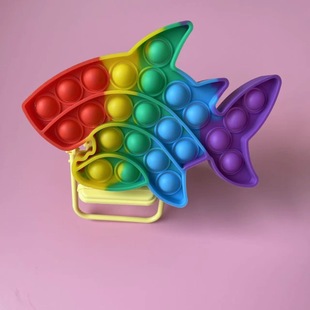 Vanguard Silicone Pressing Bubble Toy Color Cartoon Decompression Chessboard Shark Dinosaur Starfish