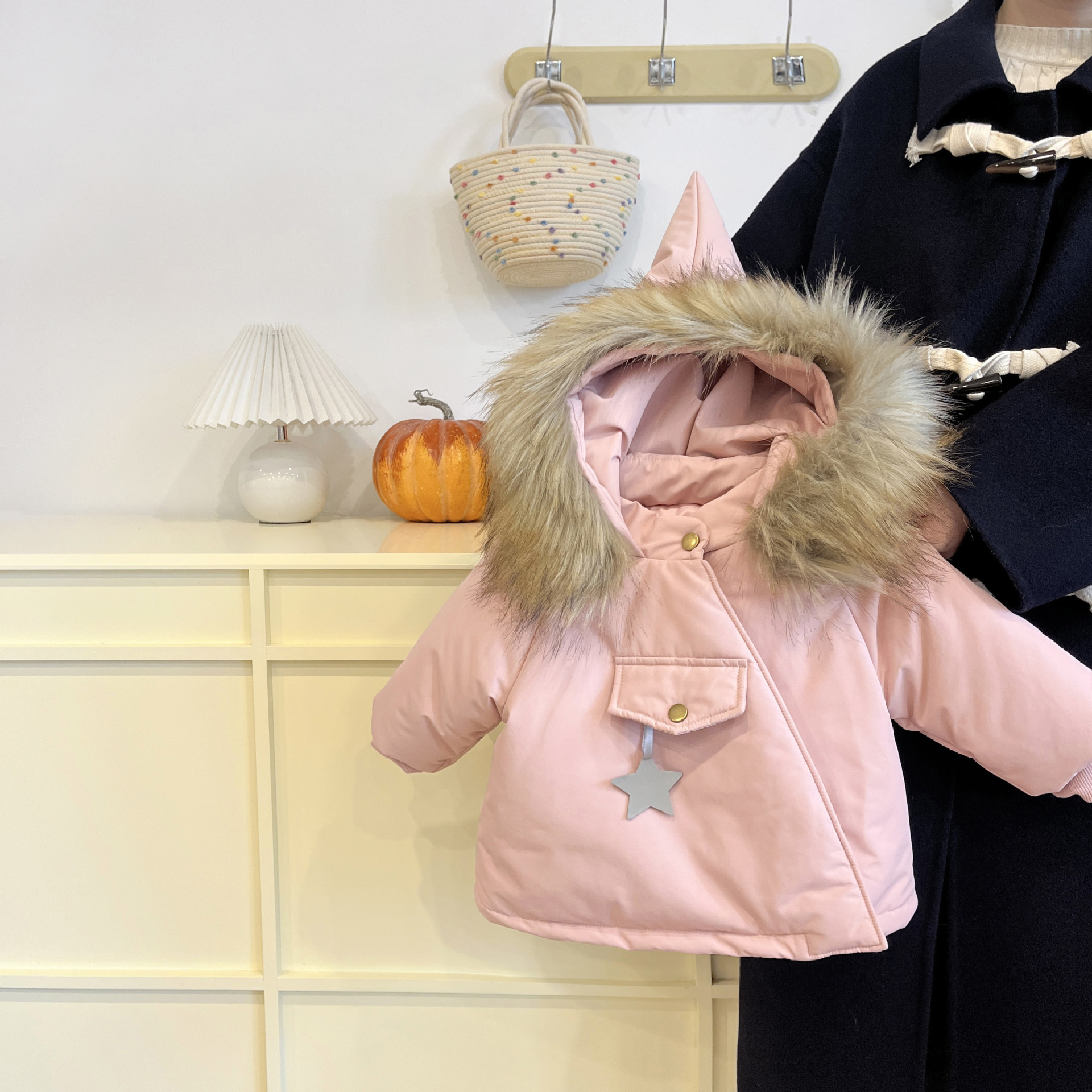 Baby sombrero de algodón para niños invierno pequeño niño algodón engrosado chaqueta de algodón de invierno chaqueta de algodón caliente