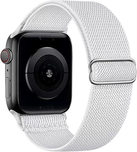 Ремешок-брет для часов (Apple) плетеный нейлоновый эластичный, регулируемая пряжка, совместим 38–49 мм