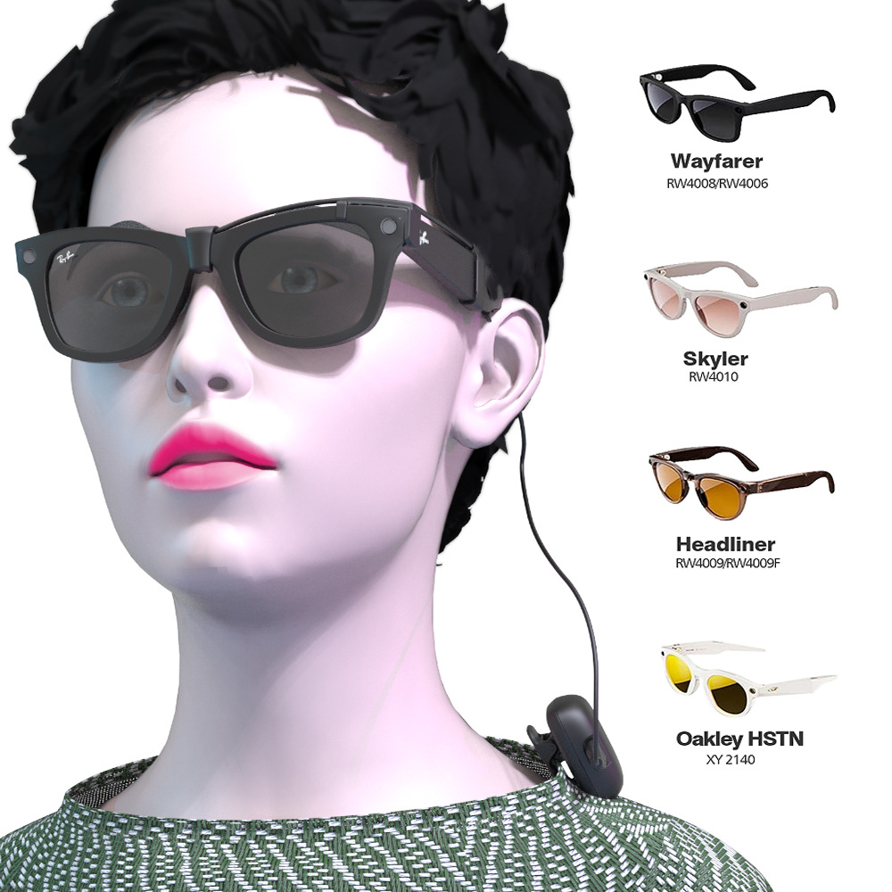 Ray-Ban aqlli ko'zoynaklari uchun maxsus batareya adapteri va ko'chma quvvat banki bilan mos keladi