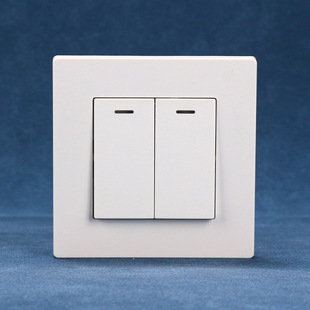European Standard Wall Switch Two-Position Single Control Double Control with Led Light European Style Two-Position Switch Pc Panel Ce