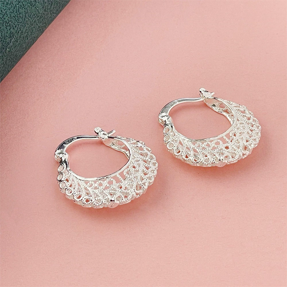 Медно-серебряное украшение, серьги, 2,2×2 см,