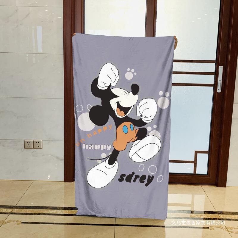 Paradise Series Classic Cute Mickey Mouse and Minnie Mouse Anime-themed Absorbent Bath Towels, Multi-size Towels, Beach Towels