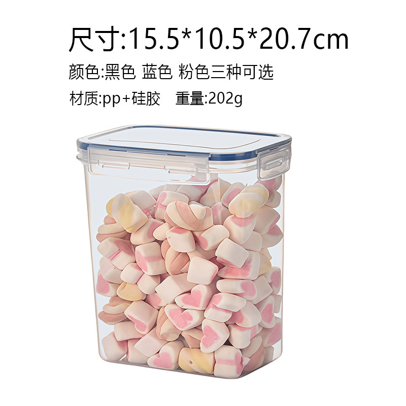 Refrigerador caja de almacenamiento de alimentos congelados caja de almacenamiento de alimentos plástico de grado alimenticio para mascotas sellado de grado alimenticio