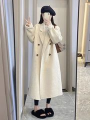小个子赫本风感毛呢大衣女2025新款秋冬季韩系中长款呢子外套