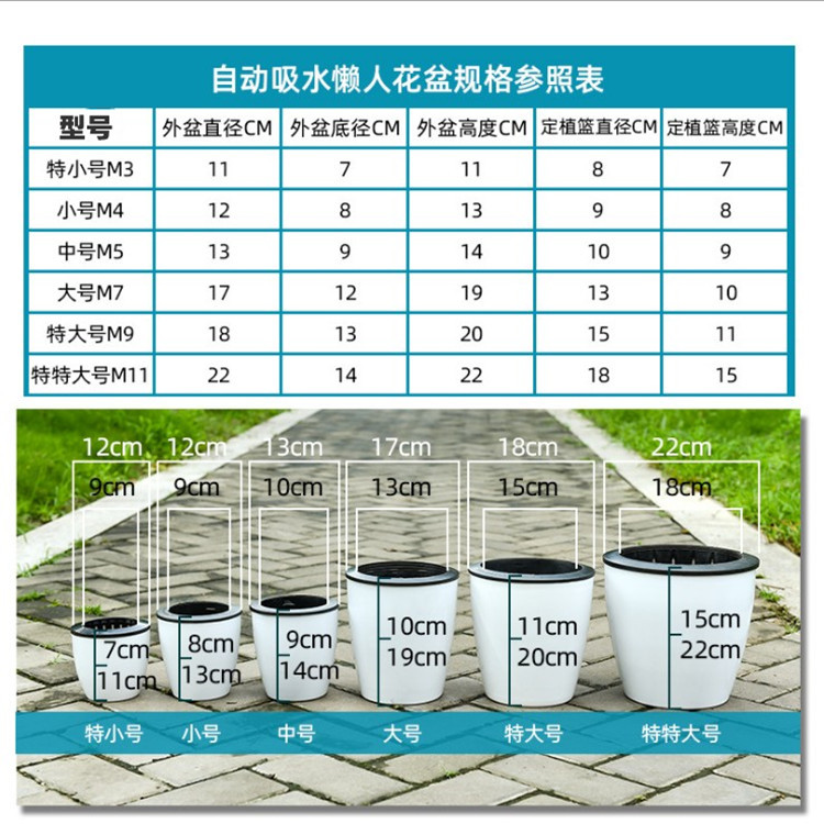 Lazy flower pot, automatic water-absorbing imitation ceramic plastic pot, green plant hydroponic large resin pot, black and white color dinosaur egg
