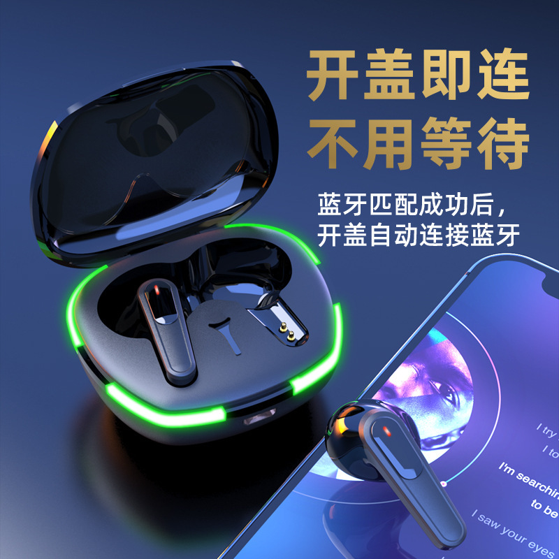 Nuevo modelo privado transfronterizo pro 60 auricular Bluetooth inalámbrico colorido Luz de respiración en la oreja deportes auriculares Bluetooth