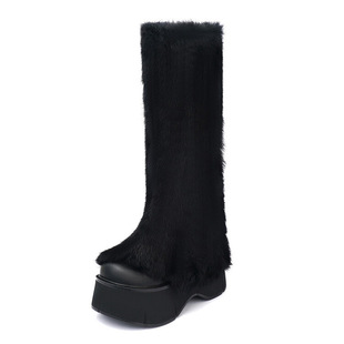 Platform Shoes Lolita Punk Diablo Cosplay Lolita Shoes Boots Plush Boots