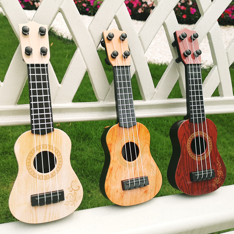 ukulele toys children‘s small guitar model music enlightenment musical instrument guitar toy mini four-string guitar