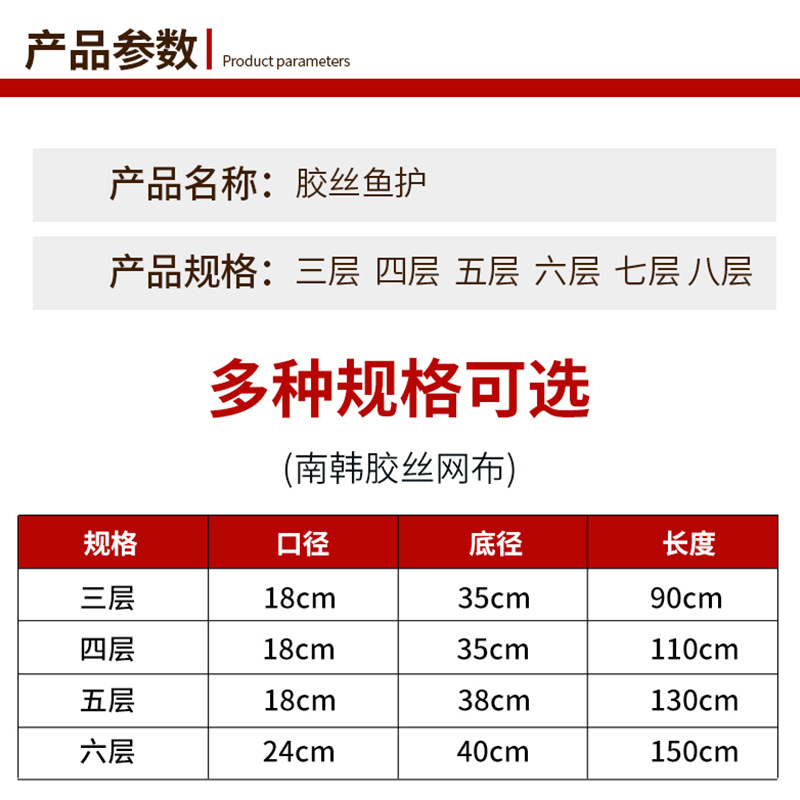 批發摺疊南韓魚護膠絲線軟鋼絲編織線漁護小網孔魚網野釣裝魚網