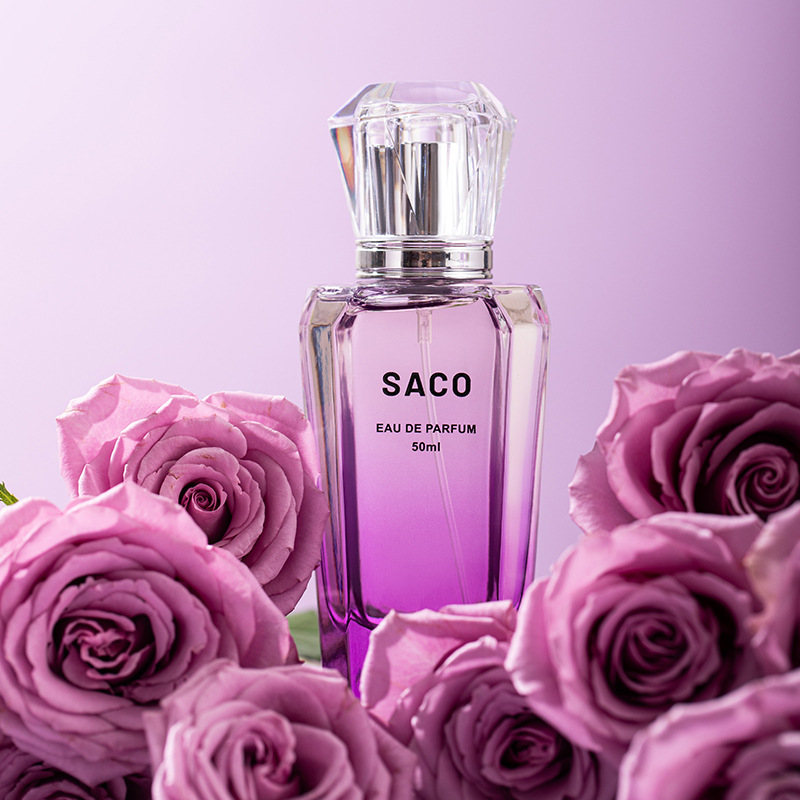 Nuevo producto SACO fragancia compañero de toda la vida rosa de medianoche fragancia para mujeres fresca, fragancia natural duradera, fragancia ligera, un cabello