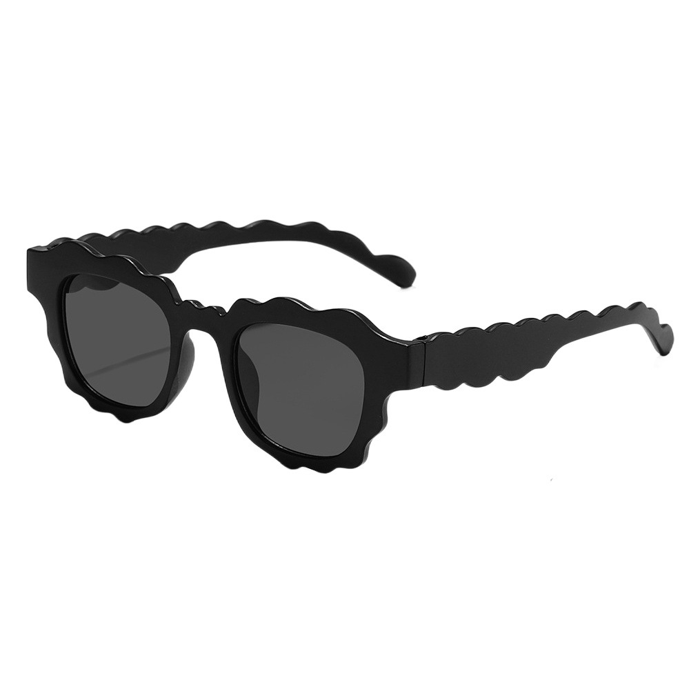Niños transfronteriza nueva flor personalizada ondulado gafas de sol padre-niño pequeño marco cuadrado gafas de sol de moda