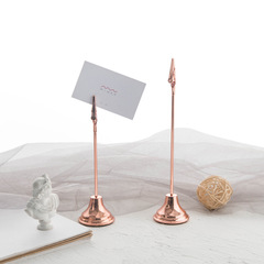 ins creative desktop photo metal note clip electroplated rose gold vertical exhibition wedding seat clip ornaments