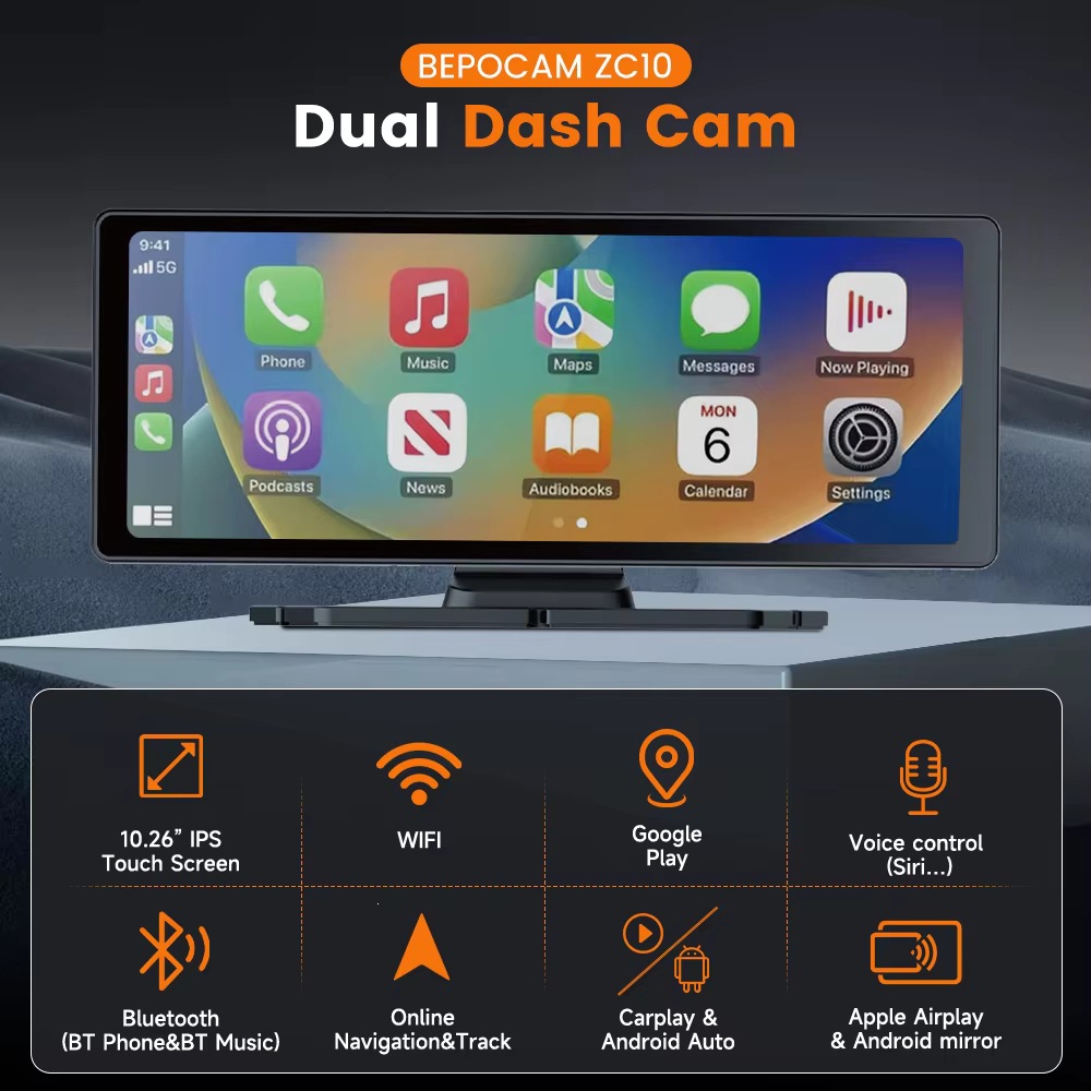 10.26inch Car Android Gps Navigation High-Definition Reverse Camera Smart Bluetooth All-In-One Car Dvr