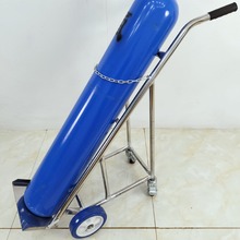 厂家定制加厚氧气瓶推车不锈钢气瓶搬运车液化瓶推车氩气乙炔瓶