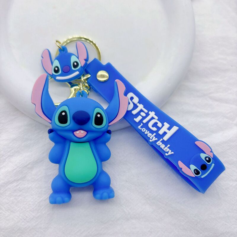 クロスボーダーのかわいいスティッチキーホルダー、シリコン製人形、リロ＆スティッチキーチェーン、ネットで話題の小物卸売|undefined