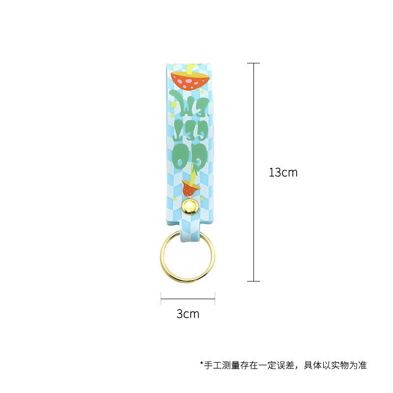 Fábrica transfronteriza venta caliente llavero de silicona impresión de transferencia térmica creativa de dibujos animados llave de silicona colgante pequeño regalo en stock