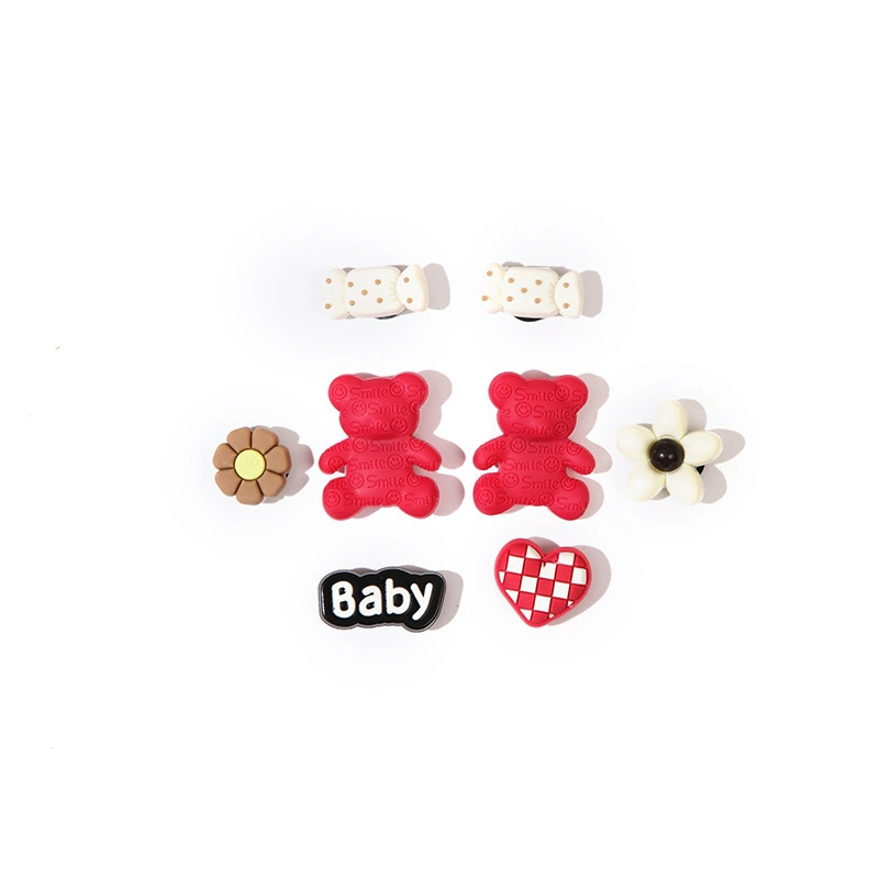 Cartoon footwear buckle, shoes, three dimensional removable cute brand accessory for beloved