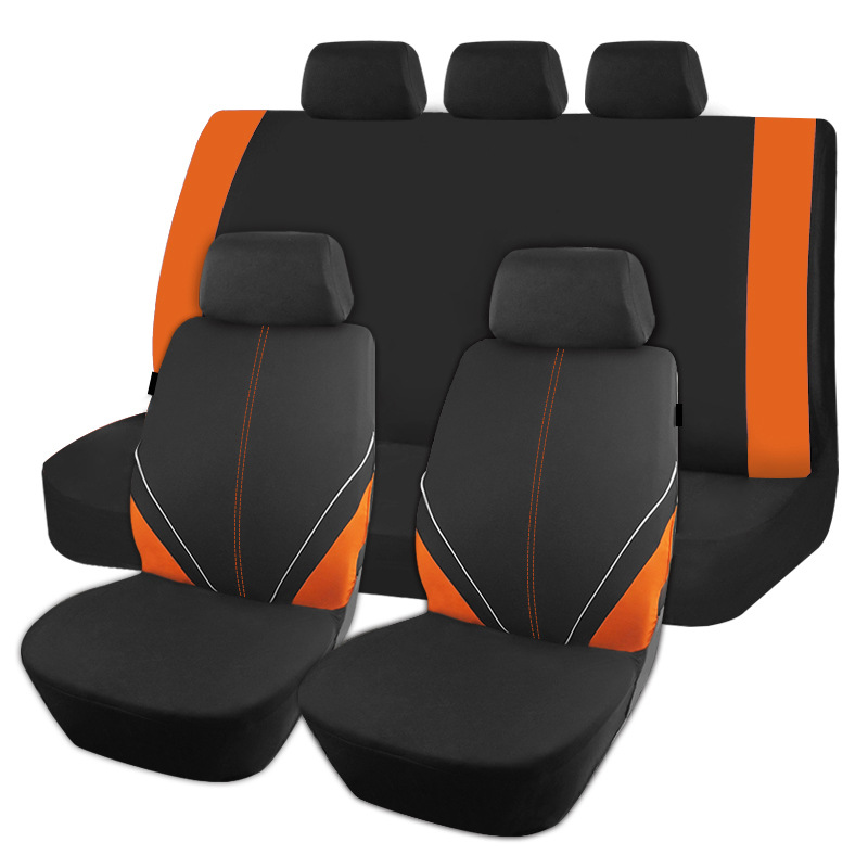 New Style Patchwork Contrasting Color Polyester Fabric Car Seat Covers Are a Hot-Selling Cross-Border Hit