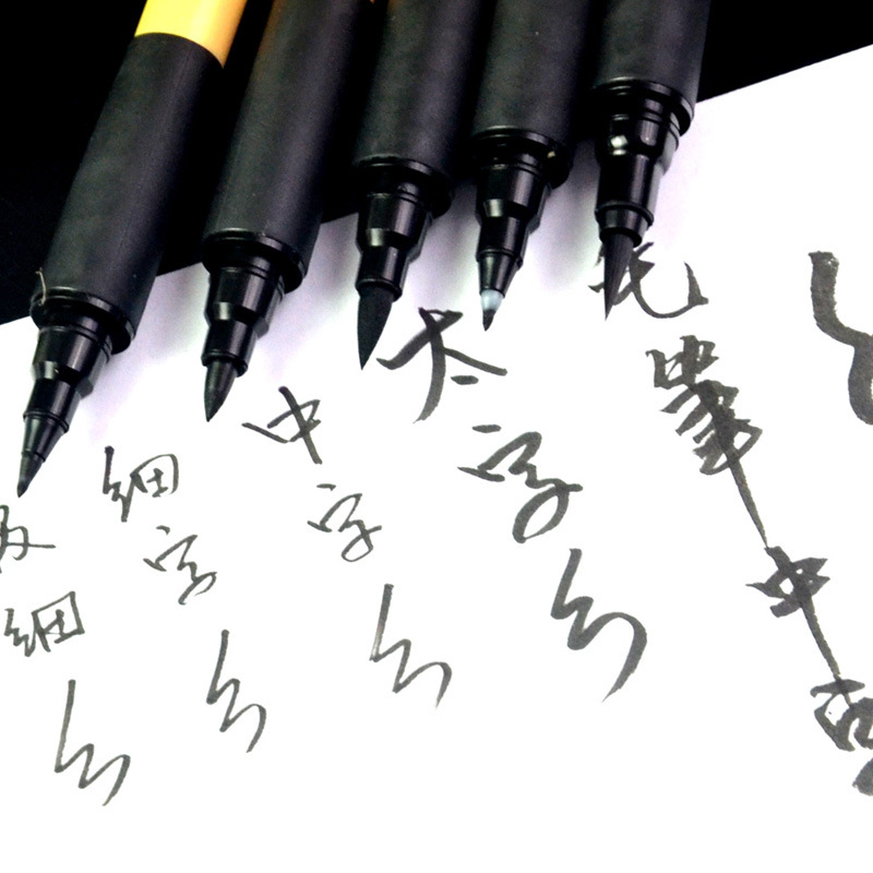 日本吳竹美文字筆書法練字軟頭毛筆水性顏料繪畫手繪筆科學軟毛筆