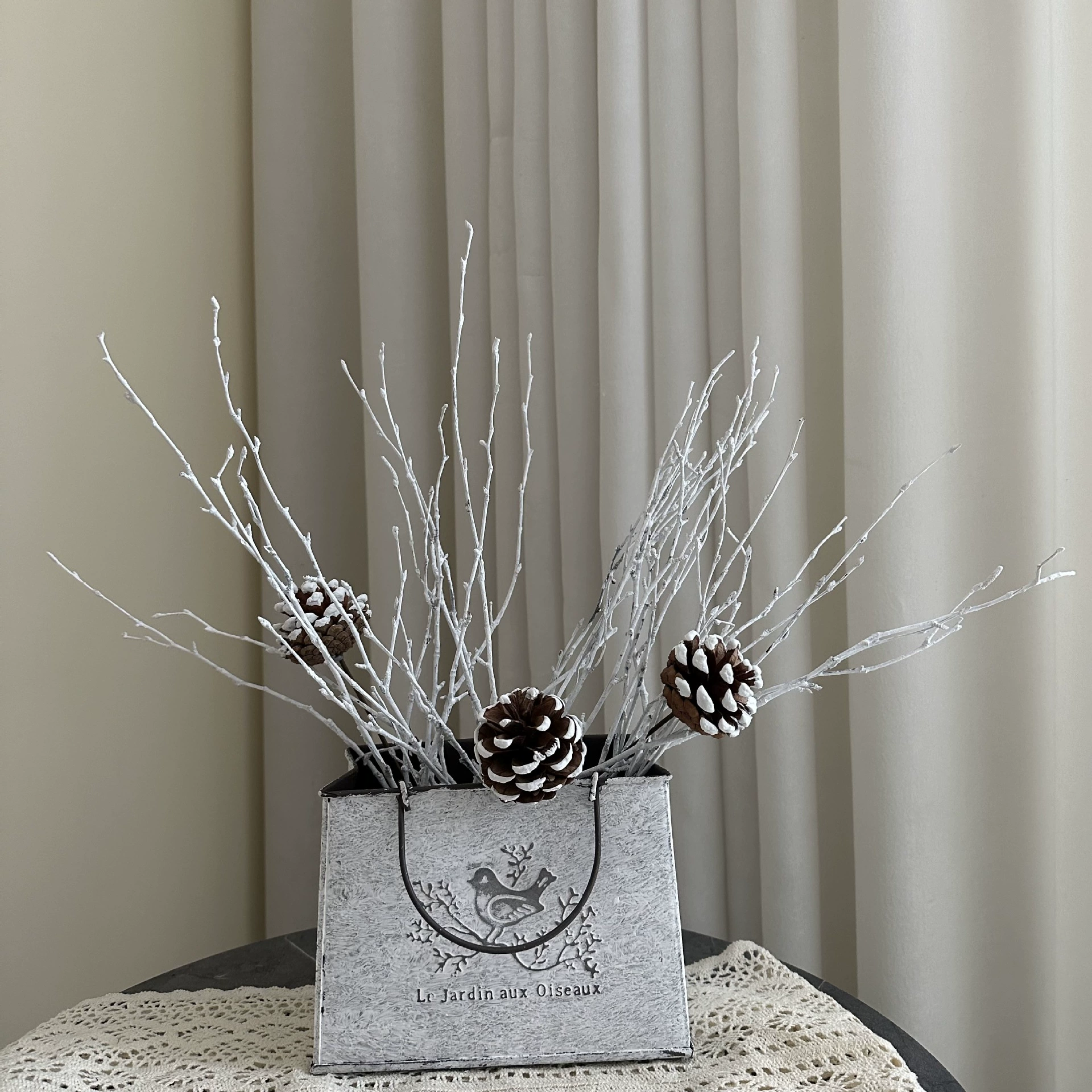 Березовая ветка Ветка белой березы Сосна фруктовый цветок сушеная ветка гостиная Входная перегородка украшение окна оптом Рождество