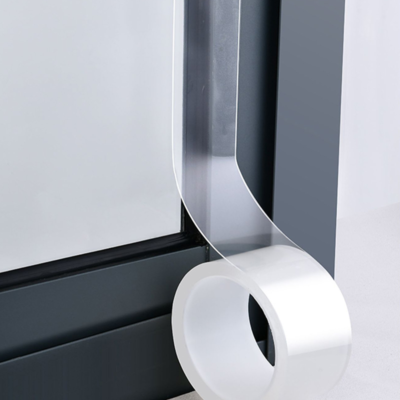 Cinta de tela PE a prueba de viento, cinta para sellar huecos de puertas y ventanas, a prueba de polvo, reduce el ruido, fuerte, sin rastro, cinta adhesiva de alta adherencia para alfombras.