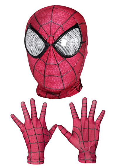 3鋼鉄のスパイダーマンの連体のマイルズのマスクの服装のcos英雄の遠征の頭のカバーのマスクは目のマスクを責めます。|undefined
