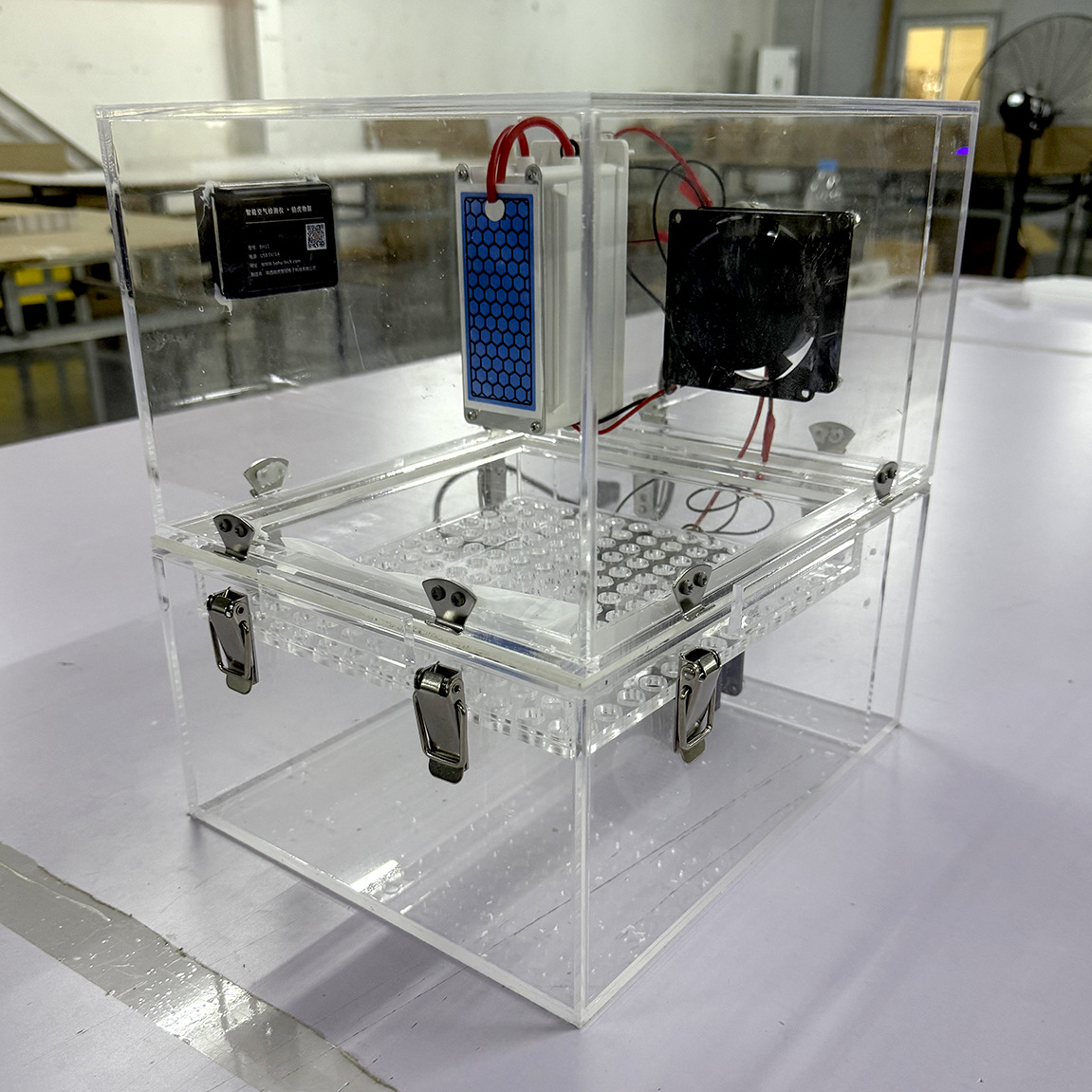 定制亚克力臭氧实验装置 有机玻璃透明臭氧仪器 实验器材定做厂家