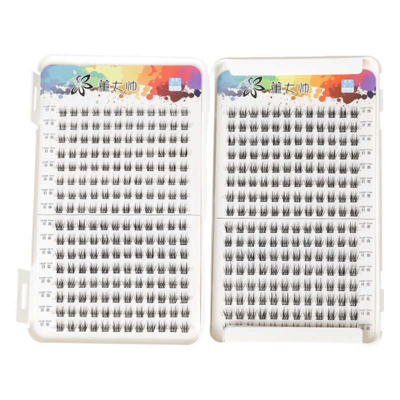 Libro de pestañas de gran capacidad de Dong Dashuai, la trilogía del persona perezosa, pestañas postizas segmentadas de un solo grupo, éxito de ventas transfronterizo.