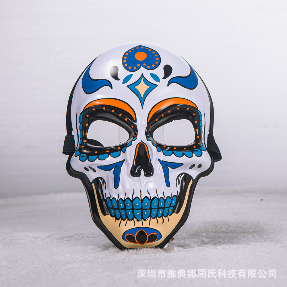 S.A.S. Halloween disfraz mexicano Día de los Muertos rosas guirnaldas máscara de esqueleto colgar accesorios usables gorras image 5